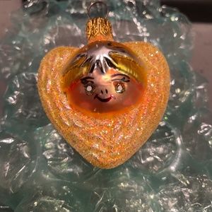 Vintage Calik's Artistry blown glass heart ornament